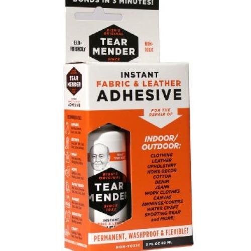 Tear Mender Instant Fabric and Leather Adhesive, 2 oz Bottle-Carde...