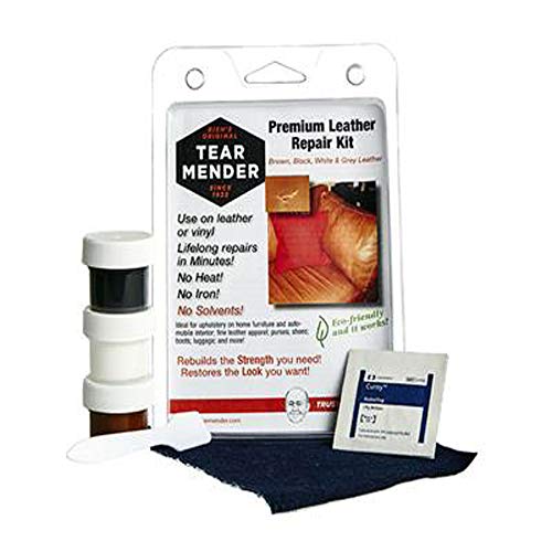 Tear Mender Premium Leather Repair Kit with Patches and Color Refi...