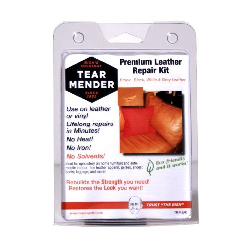 Tear Mender Premium Leather Repair Kit with Patches and Color Refi...