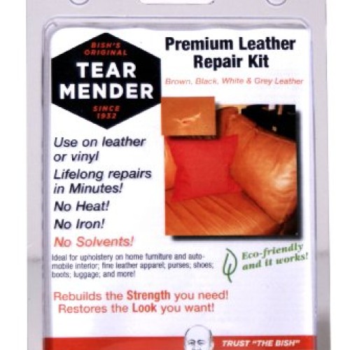 Tear Mender Premium Leather Repair Kit with Patches and Color Refi...