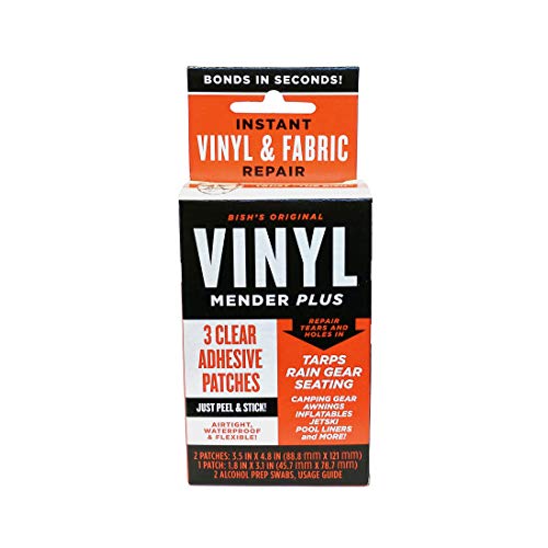 Tear Mender Vinyl Mender Clear Adhesive Patches, 40 Sq. Inches, BR...