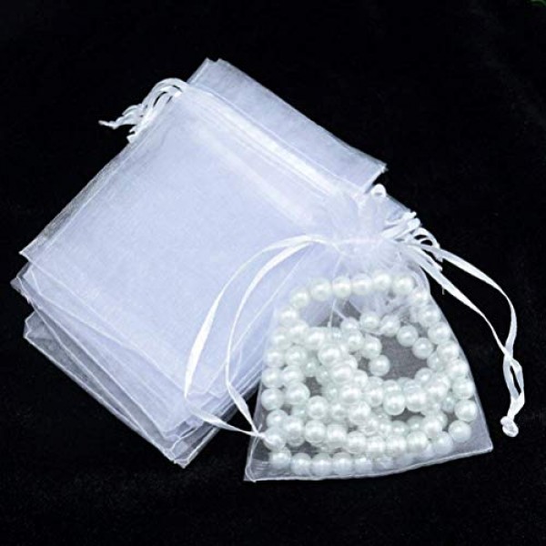 Tebery 200-Count Assorted Color Organza Gift Bags with Drawstring ...