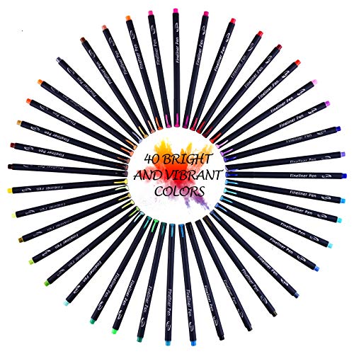 Tebik 45 Pack Journal Planner Pens Colored Pens, 40 Assorted Color...