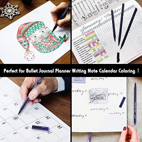 Tebik 45 Pack Journal Planner Pens Colored Pens, 40 Assorted Color...