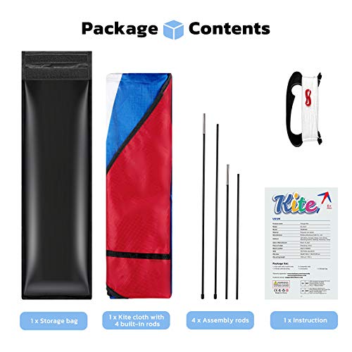 TECBOSS Kite for Kids Easy to Fly 55 x 29 in with Tear Resistant P...