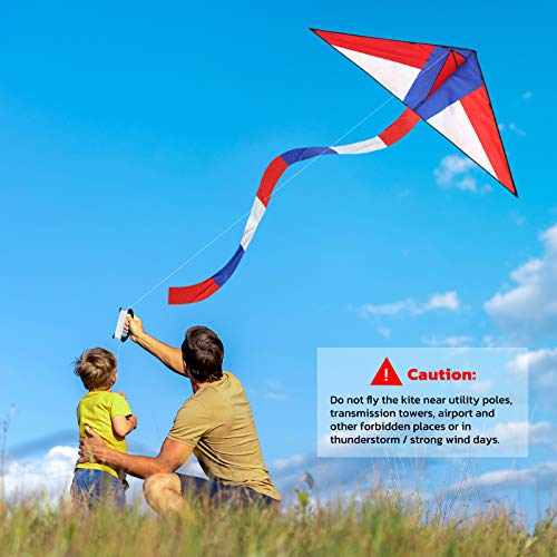 TECBOSS Kite for Kids Easy to Fly 55 x 29 in with Tear Resistant P...