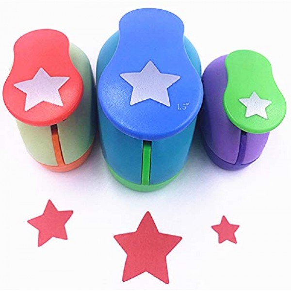 Fascola Set of 3PCS Snowflake (5/8 inch+1 inch+1.5 inch) Craft Punch Set  Snowflake Paper Punch Punch Craft Scrapbooking Eva Punches