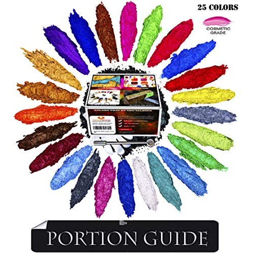 Mica Powder for Epoxy Set– 250g 10g Ea. 25 Colours TECHAROOZ 2 T...