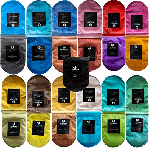 Mica Powder - TECHAROOZ Epoxy Resin dye Color Pigment Set - 25 Col...