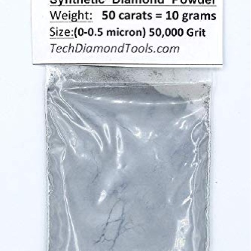 TechDiamondTools Diamond Powder 50,000 Grit, 0-0.5microns - 50 Car...