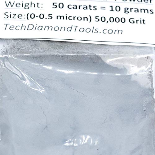 TechDiamondTools Diamond Powder 50,000 Grit, 0-0.5microns - 50 Car...