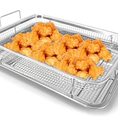 Air Fryer Tray, Air Fry Basket for Oven, 2 Piece Air Fryer Basket ...