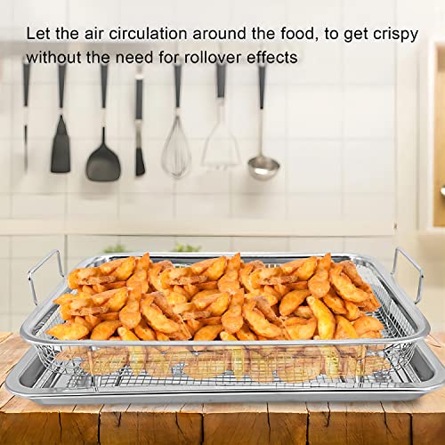 Air Fryer Tray, Air Fry Basket for Oven, 2 Piece Air Fryer Basket ...