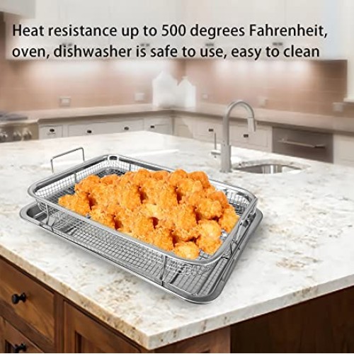Air Fryer Tray, Air Fry Basket for Oven, 2 Piece Air Fryer Basket ...