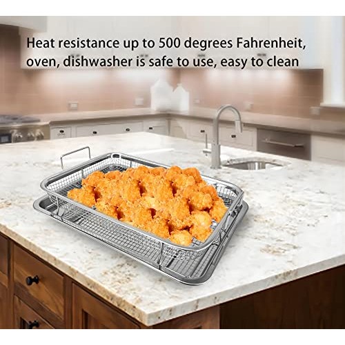 Air Fryer Tray, Air Fry Basket for Oven, 2 Piece Air Fryer Basket ...