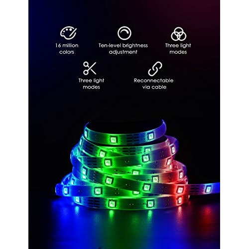 LED Strip Lights,16.4ft Light Strip with 150 led Lights for Room,T...