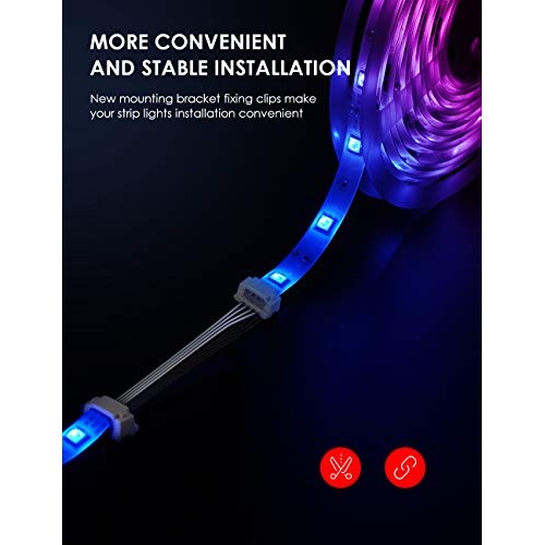 LED Strip Lights,16.4ft Light Strip with 150 led Lights for Room,T...