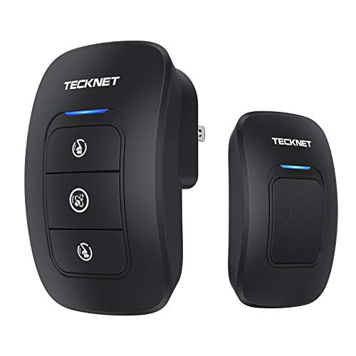 Wireless Doorbell, TeckNet Waterproof Wireless Door Bell Chime Kit...