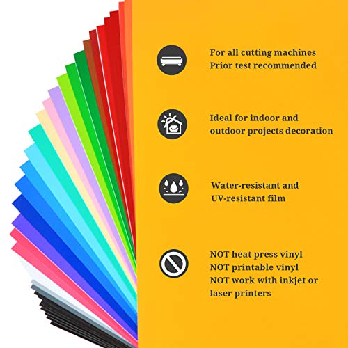 TECKWRAP Permanent Adhesive Vinyl Sheets 12 x 12 40 Sheets/Pack ...