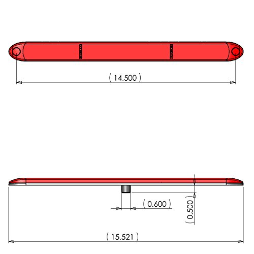 15 Clear Red Multi-function Stop Turn Tail Marker Trailer Light L...
