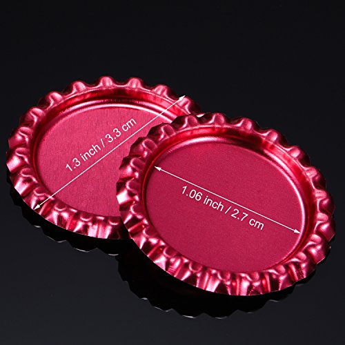TecUnite 100 Pieces Flattened Bottle Caps in Double Sides Printed ...