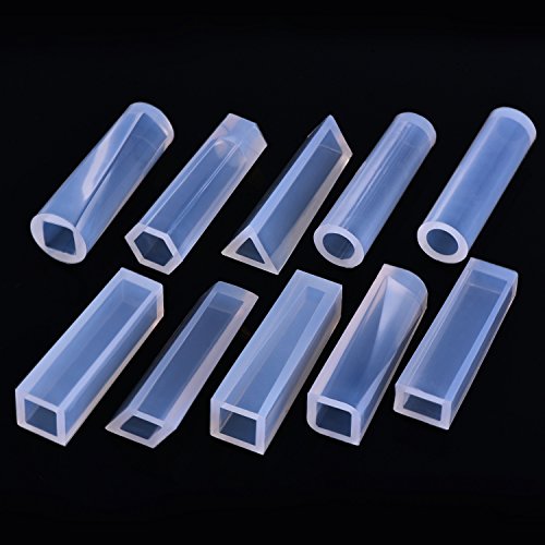 TecUnite 15 Pieces Resin Molds Silicone Pendant Mould for Jeweller...