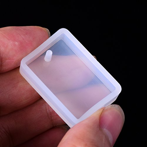 TecUnite 15 Pieces Resin Molds Silicone Pendant Mould for Jeweller...