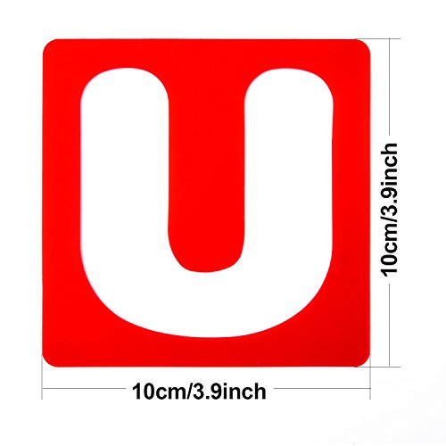 TecUnite 26 Pieces Alphabet Stencils Set Plastic Letter Stencils f...