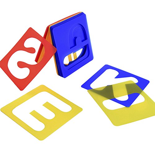 TecUnite 26 Pieces Alphabet Stencils Set Plastic Letter Stencils f...