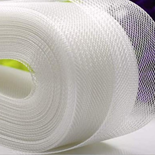 Teemico 50 Yards Stiff Polyester Horsehair Braid for Polyester Bon...