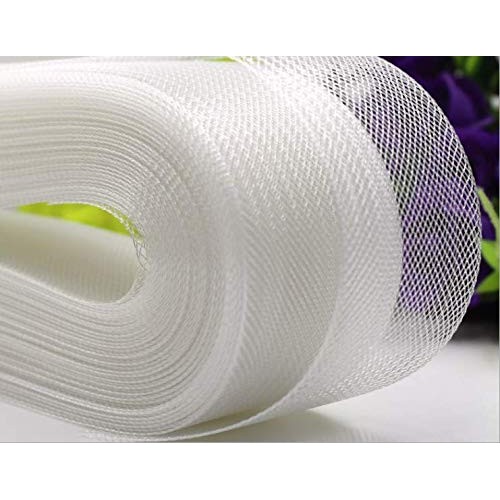 Teemico 50 Yards Stiff Polyester Horsehair Braid for Polyester Bon...