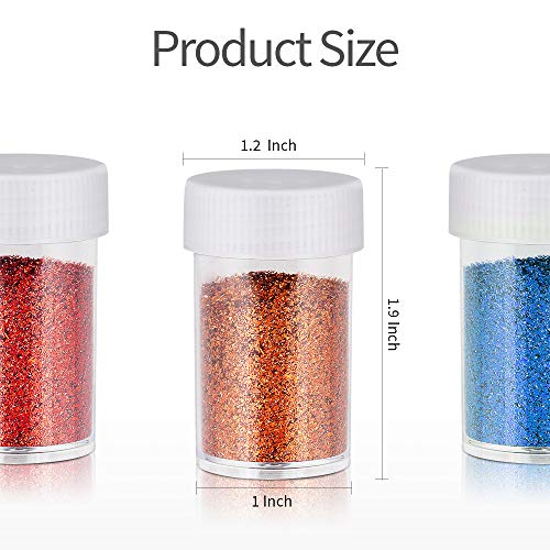 Fine Glitter Set 20g, Teenitor 24pcs Glitter Shake Jars for Art Cr...