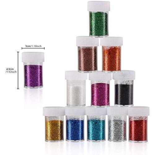 Glitter for Slime, Teenitor Extra fine Glitter Shakers in Shaker J...