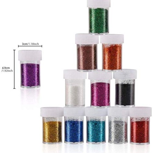 Glitter for Slime, Teenitor Extra fine Glitter Shakers in Shaker J...