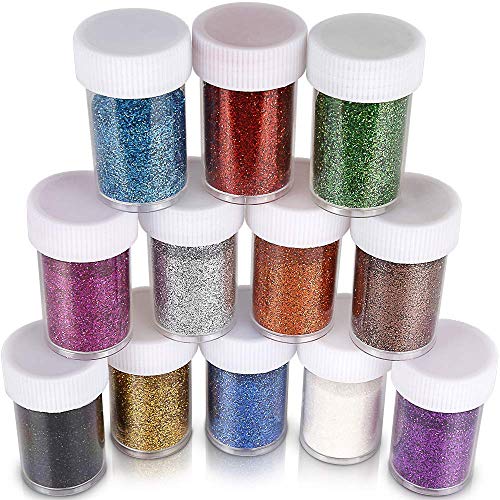 Glitter for Slime, Teenitor Extra fine Glitter Shakers in Shaker J...