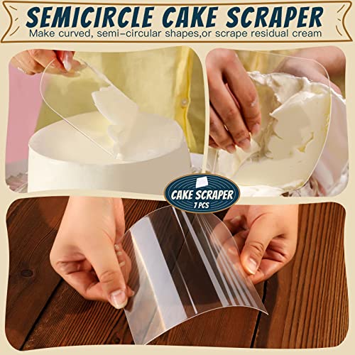 Teenitor Cake Scraper Cake Smoother, 7 Pcs Dough Scraper Bowl Scra...
