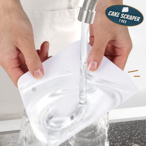 Teenitor Cake Scraper Cake Smoother, 7 Pcs Dough Scraper Bowl Scra...