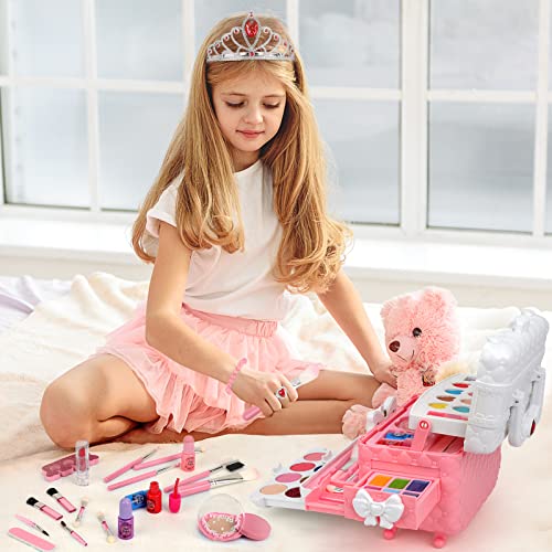 Kids Makeup Kit for Girl Toys, 60PCS Teensymic Toys for Girls Real...
