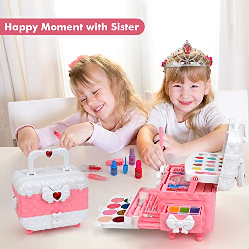 Kids Makeup Kit for Girl Toys, 60PCS Teensymic Toys for Girls Real...