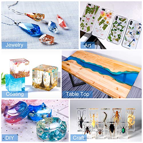 16OZ Anti UV Epoxy Resin and Hardener Kit for Jewelry DIY Art Craf...