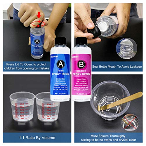16OZ Anti UV Epoxy Resin and Hardener Kit for Jewelry DIY Art Craf...