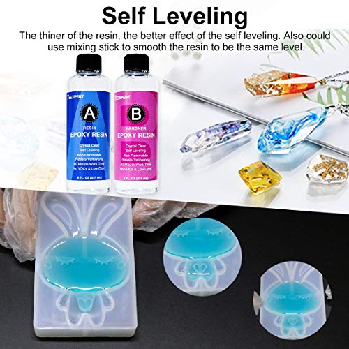16OZ Anti UV Epoxy Resin and Hardener Kit for Jewelry DIY Art Craf...