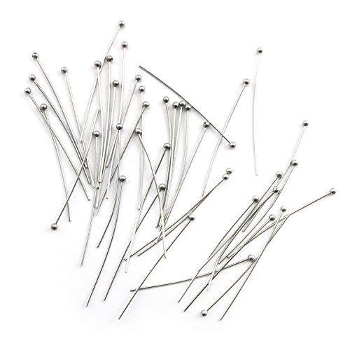 Tegg Ball Pin 100PCS Silver Tone Stainless Steel Ball Head Pins Ey...