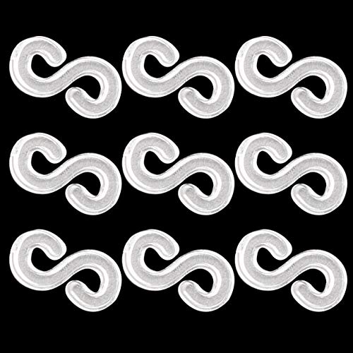 Tegg Loom Band Clips 200 PCS Clear Plastic S Clips Rubber Band Cli...