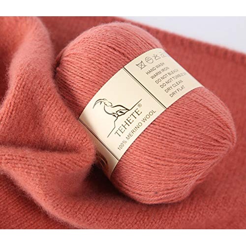 TEHETE 100% Merino Wool Yarn for Knitting 3-Ply Luxury Warm Soft L...