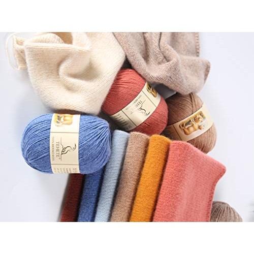TEHETE 100% Merino Wool Yarn for Knitting 3-Ply Luxury Warm Soft L...