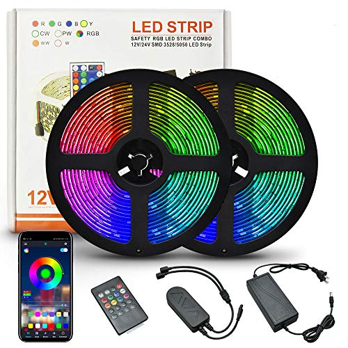 Led Strips Lights, Tehwaaz 32.8ft10 M RGB 5050 Led Rope Lights C...