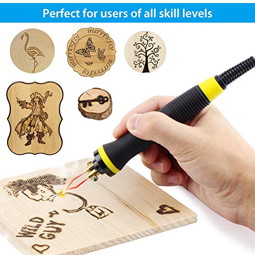 Tekchic Wood Burning Kit 23 Wire Tips Including Ball Tips, Wood Bu...