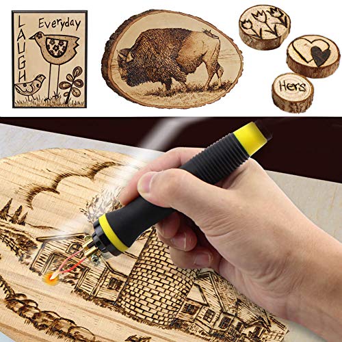 Tekchic Wood Burning Kit 23 Wire Tips Including Ball Tips, Wood Bu...