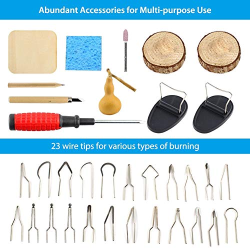 Tekchic Wood Burning Kit 23 Wire Tips Including Ball Tips, Wood Bu...